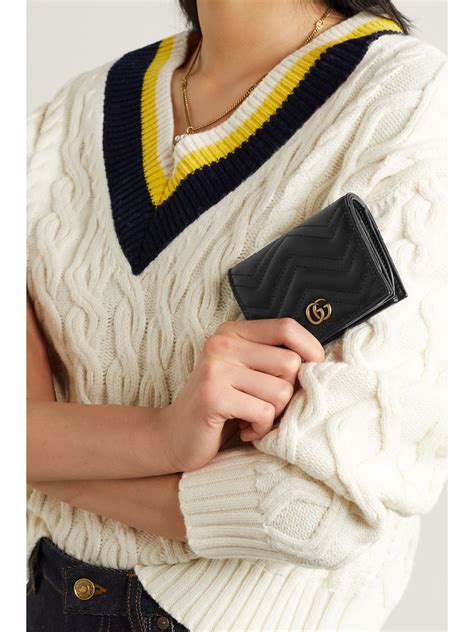 gucci black guccissima leather wallet|gg marmont quilted leather wallet.